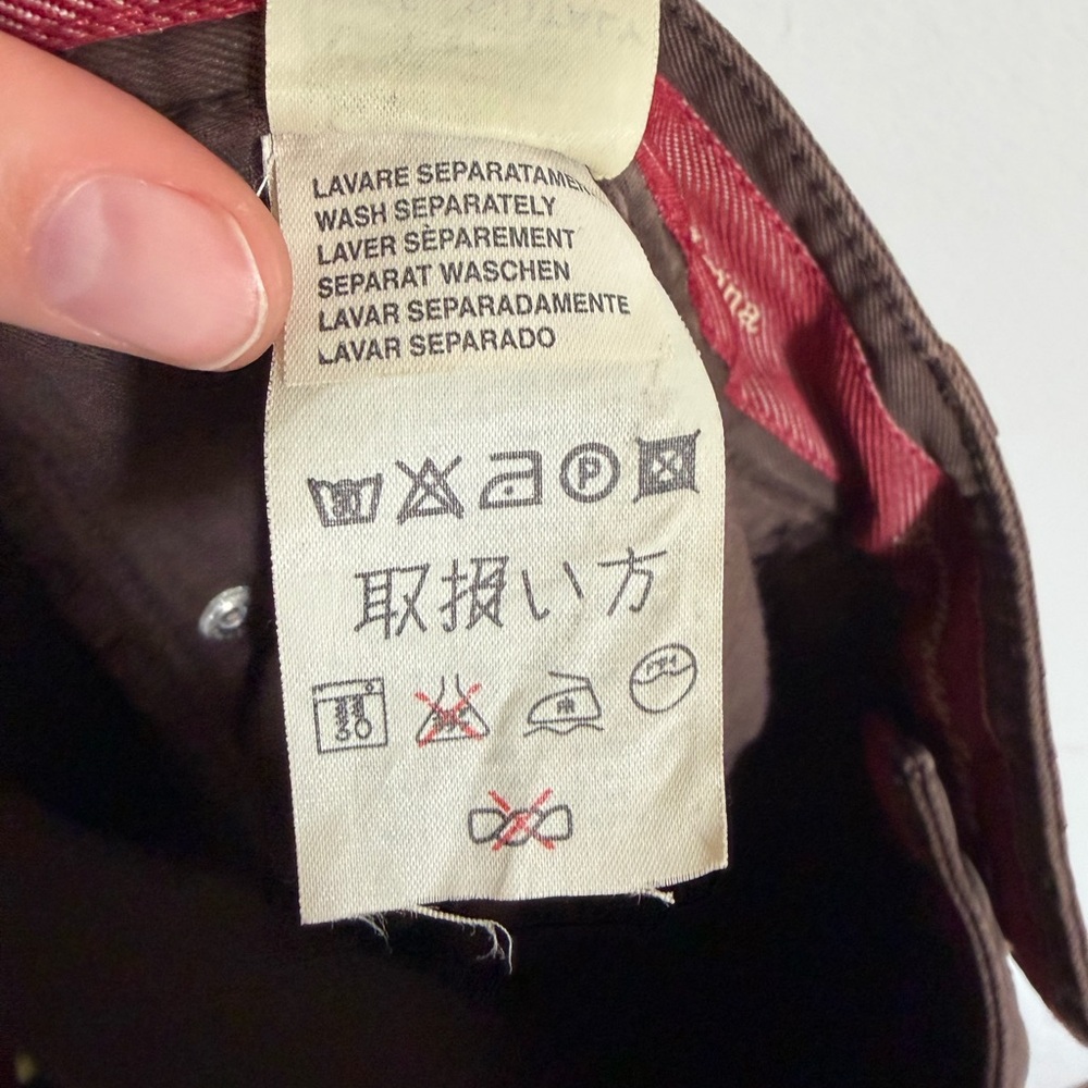 Ermenegildo Zegna Men’s Designer Brown Cotton Straight Leg Jeans size 42 EUC - Picture 12 of 13